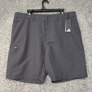 Adidas Woven Cargo Shorts Men 38 Charcoal Gray ADVR0882 Zip Pocket New With Tags